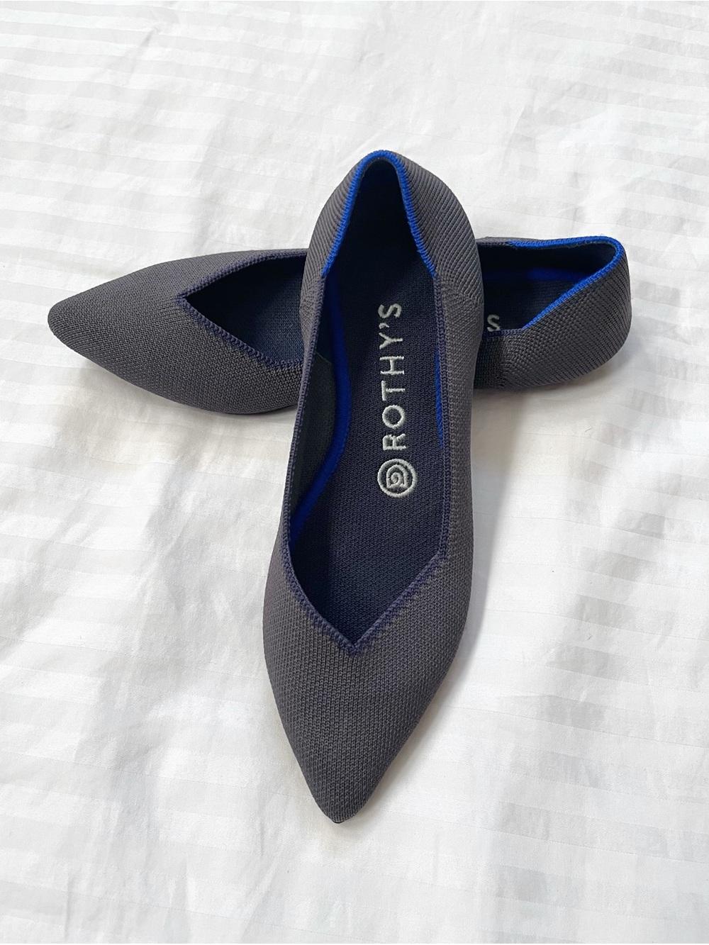 Rothy’s | EUC - The Point Knit Ballet Flats | Charcoal, Size 6.5